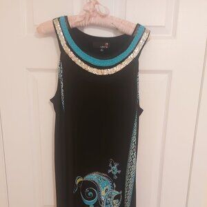 LAURA black sleeveless shift dress   size 16